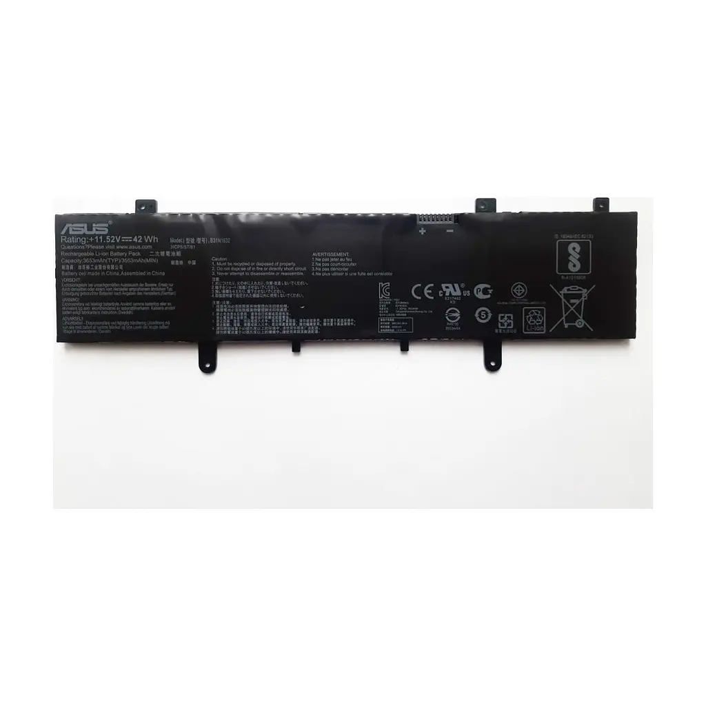 Акумулятор до ноутбука ASUS X405 B31N1632, 3653mAh (42Wh), 3cell, 11.52V, Li-ion (A47504)