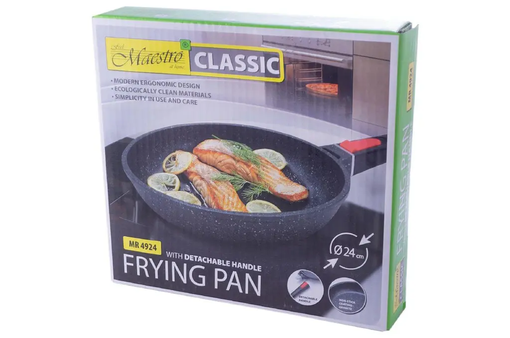 Сковорода антипригарна Maestro MR-4924 24 см Granite литий алюміній ручка, що знімається - фото 6