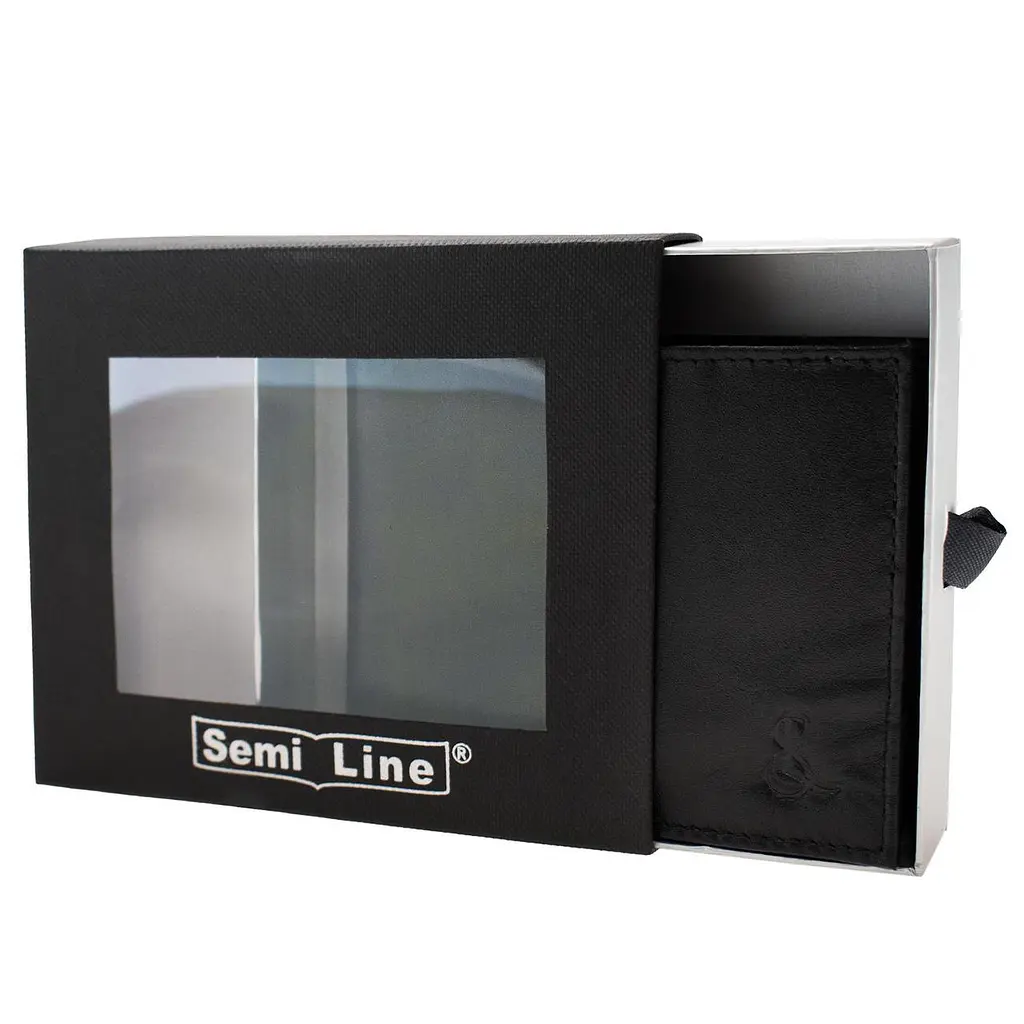 Портмоне мужское кожаное Semi Line RFID Black (P8276-0) - фото 4