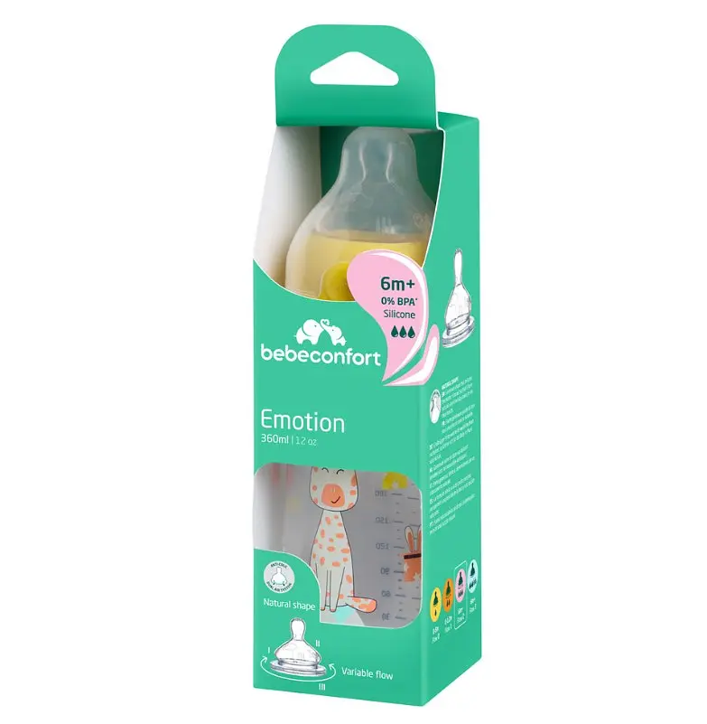 Пляшечка для годування Bebe Confort Emotion PP Bottle, 360 мл, жовта (3102202030) - фото 3