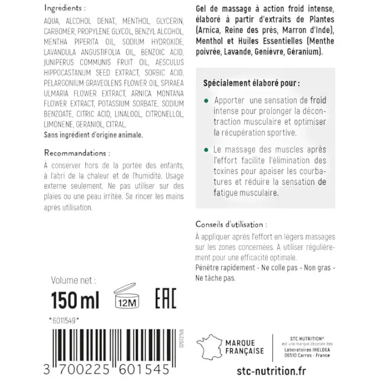Гель для тіла STC Nutrition Gel Cryo Defatigant розслаблюючий 150 мл - фото 4