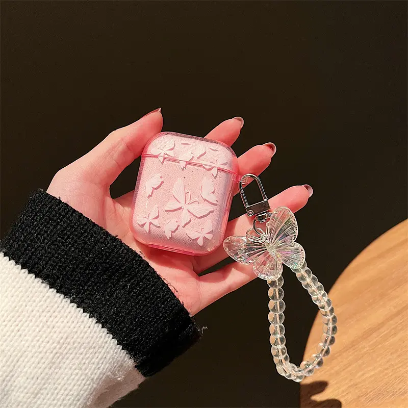 Чохол ANbeauty airpods 1/2 butterfly Pink (AN0103250) - фото 2