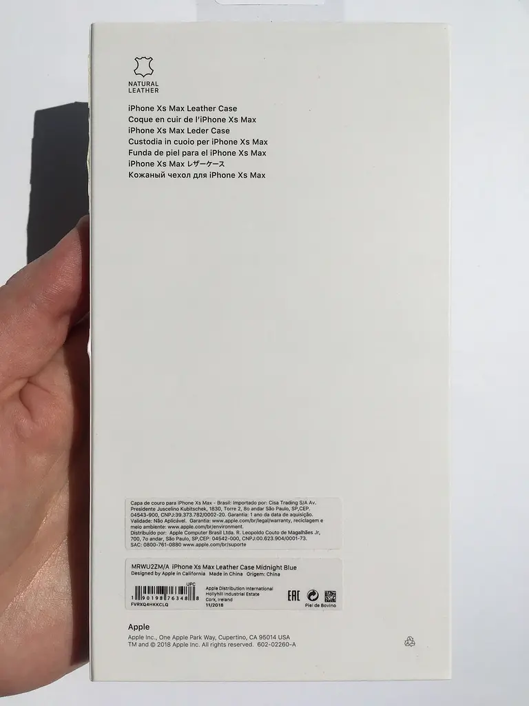 Оригінальний шкіряний чохол для iPhone XS Max Apple Leather Case Midnight Blue MRWU2ZM/A - фото 3