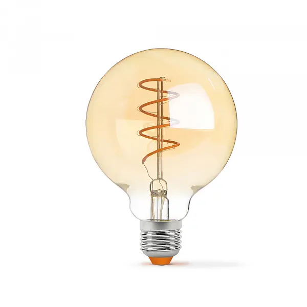 LED лампа VIDEX Filament G95FASD 5W E27 2200K дімерна бронза - фото 2