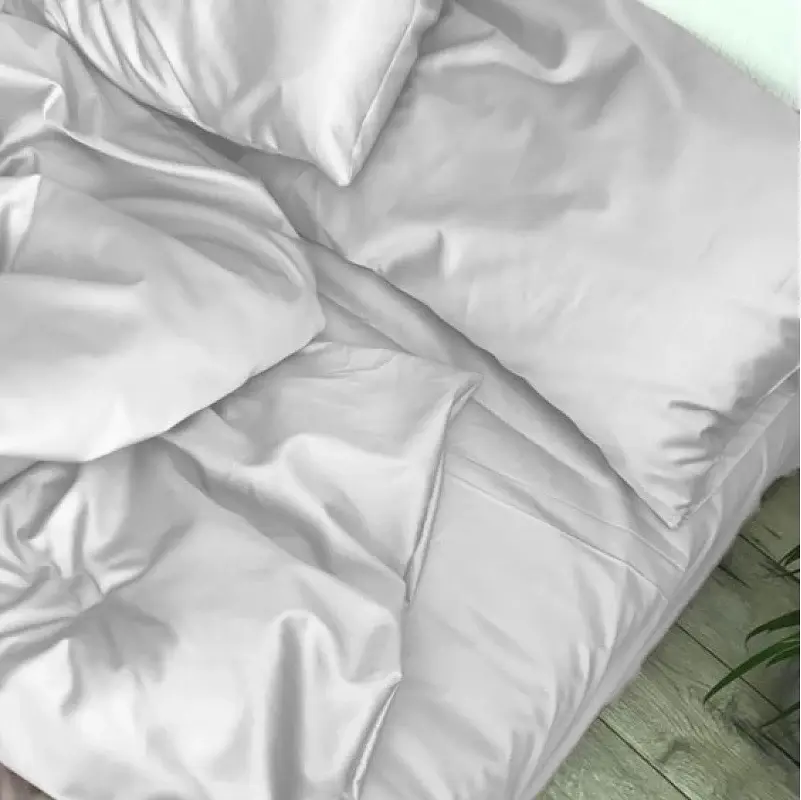 Комплект детского постельного белья MirSon Satin Light Pro 10-001 Snow White 110х140 см белый (2200010168921) - фото 3