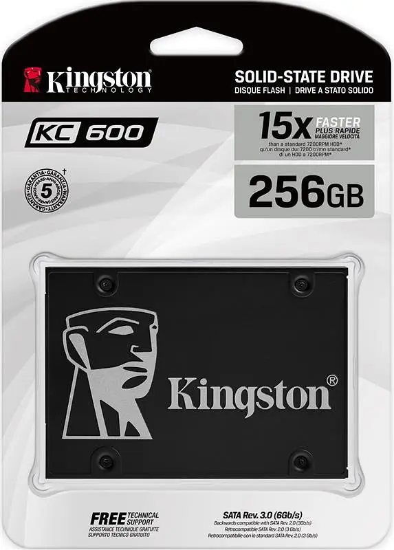 SSD накопичувач 256GB Kingston KC600 2.5 SATAIII 3D TLC (SKC600/256G) - фото 4