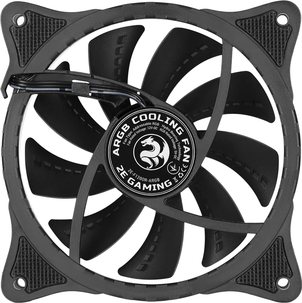 Вентилятор 2E Gaming 2E-F120OR-ARGB Black - фото 3