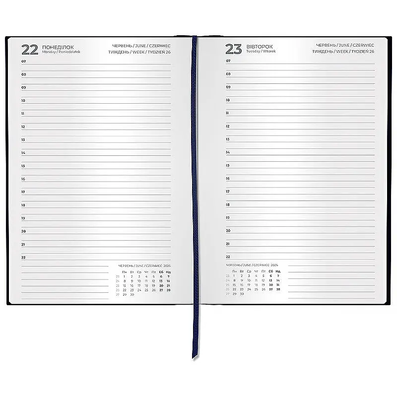Щоденник 2026 Classic Style темно-синій 145 x 210 мм (8840-26-2-A) - фото 3