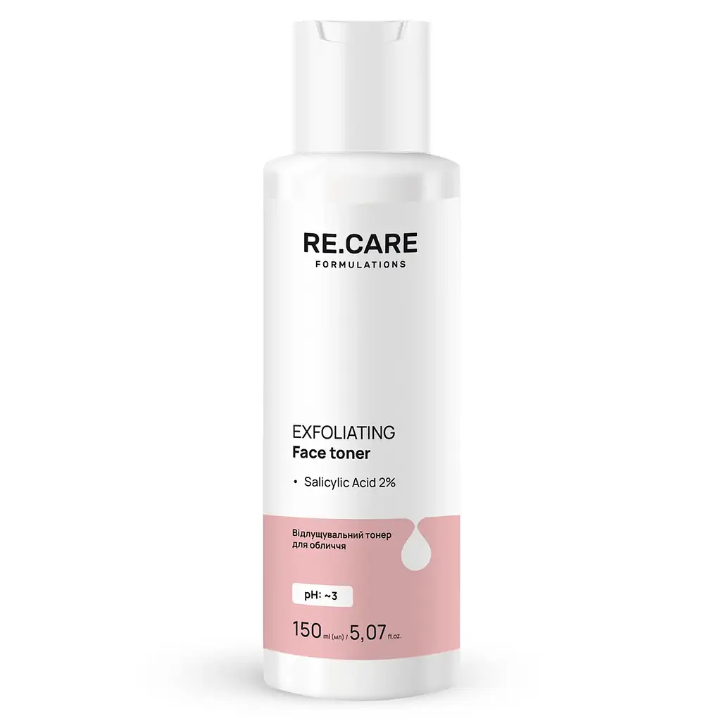 Відлущувальний тонер для обличчя Re.Care Exfoliating Face toner, 150 мл