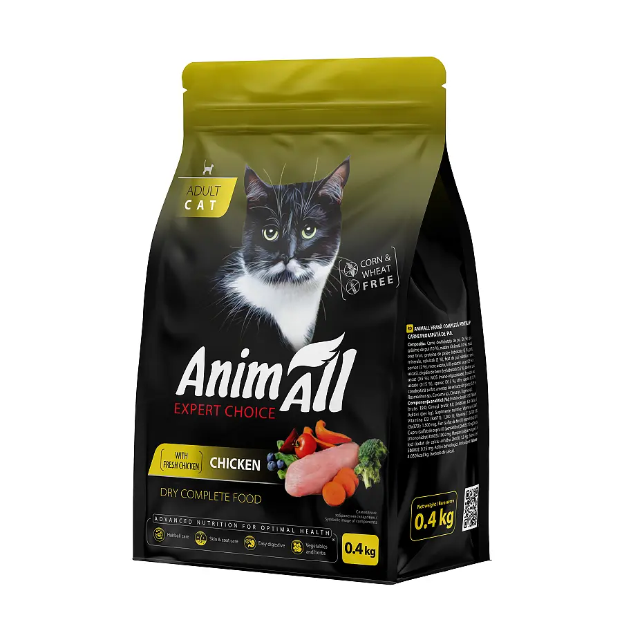 Сухий корм Animall Cat Chicken АнімАлл для котів зі свіжою куркою 400г