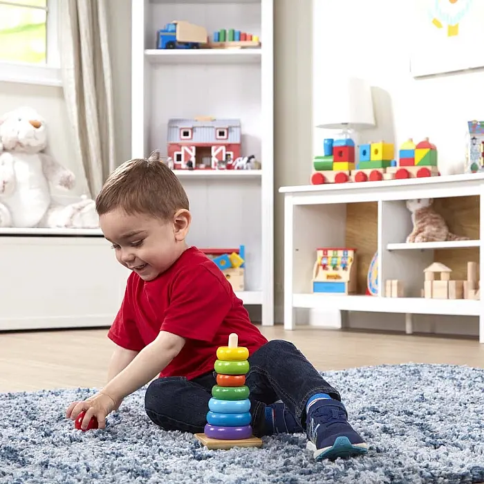 Пирамидка Melissa&Doug деревянная радужная (MD10576) - фото 6