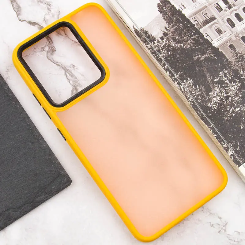 Чехол TPU+PC Lyon Frosted для Xiaomi Redmi 12C Orange - фото 4