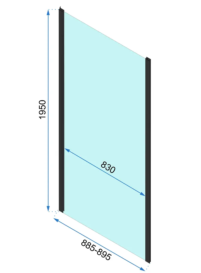 Душова кабіна Rea Rapid Slide 90x120 black REA-K6422 + REA-K6402, Чорний матовий, Універсальна, прозрачний, Чорний матовий - фото 7