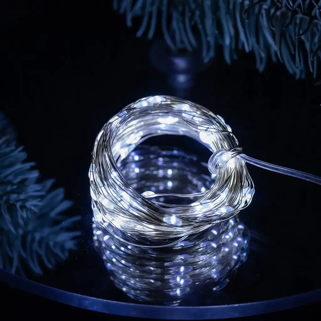 Гірлянда Роса 100 LED довжина 10 м від USB, білий GarlandoPro USB100L10MWW - фото 11