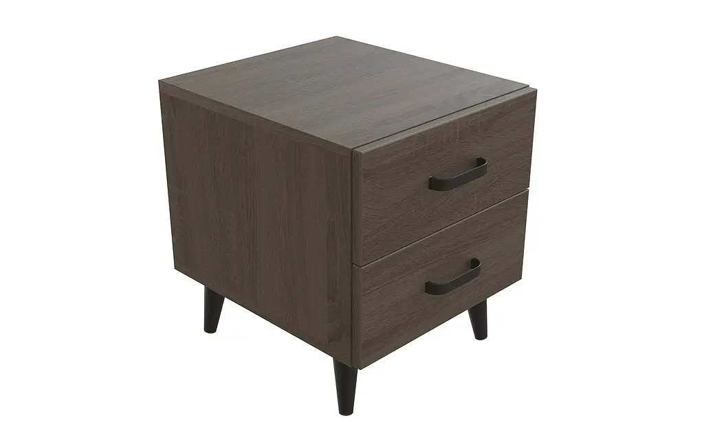 Тумба Віва 2 на конусних ніжках Ferrum-decor 41x35x40 Чорний метал ДСП Дуб Сонома Трюфель 16 мм (FRD-106813) - фото 3