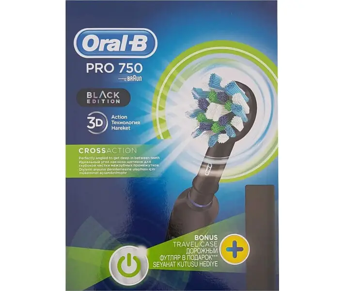 Електрична зубна щітка Oral-B Pro 750 D16 CrossAction (D16.513.UX) Black [67577] - фото 6