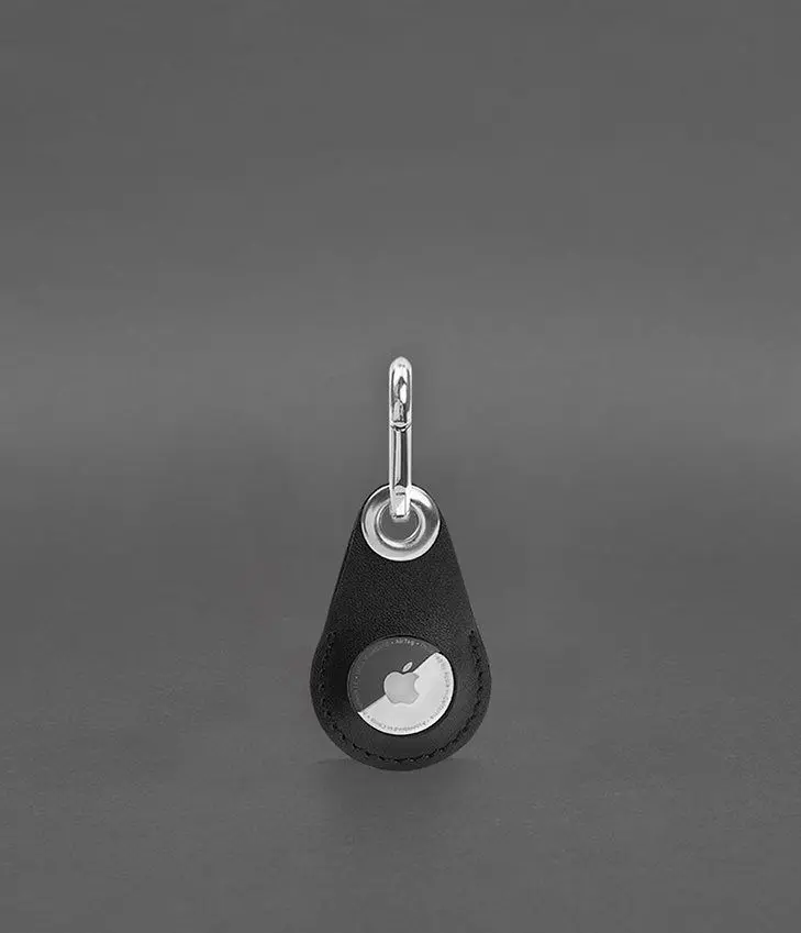 Кожаный чехол для Apple AirTag Черный - фото 2