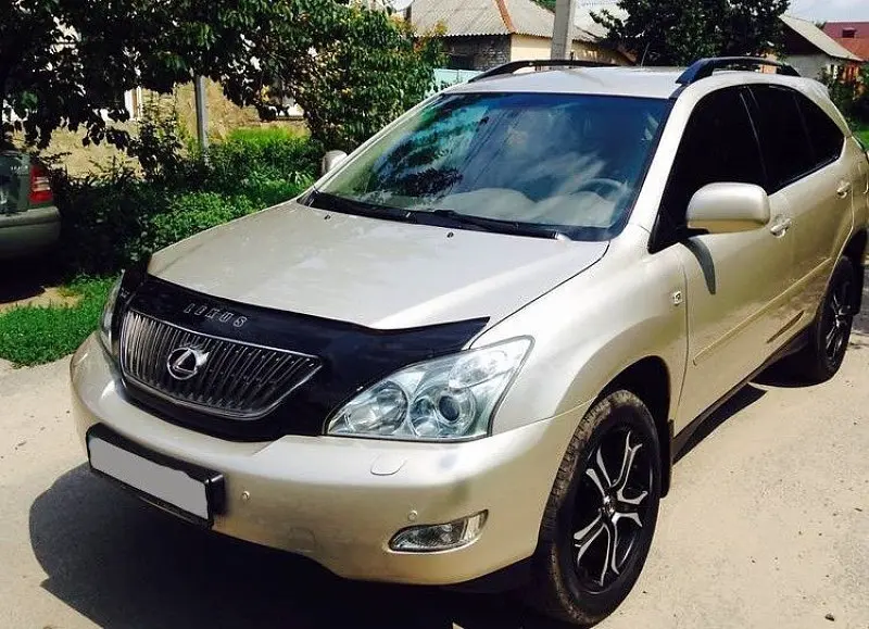 Дефлектор капоту мухобійка Lexus RX 2003-2009 з рамкою під решітку радіатора Євро Кріплення (Vip Tuning) LX03 - фото 2