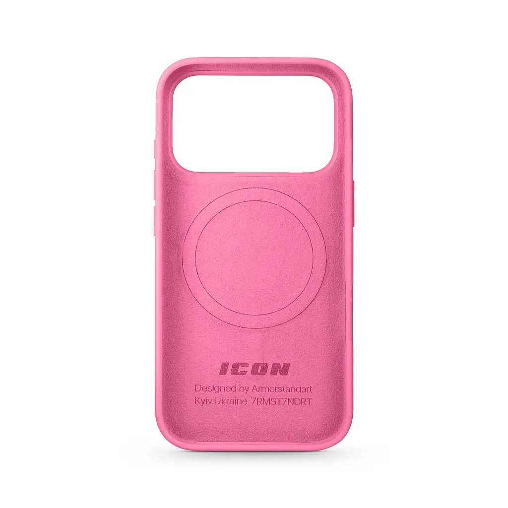 Силиконовый чехол с MagSafe для Apple iPhone 17 Pro, ICON2 MagCase, розовый, противоударный, панель с мягкой подкладкой, защита всего корпуса, поддержка беспроводной зарядки, совместим с защитными стеклами и пленками, ArmorStandart (ARM86675) - фото 2