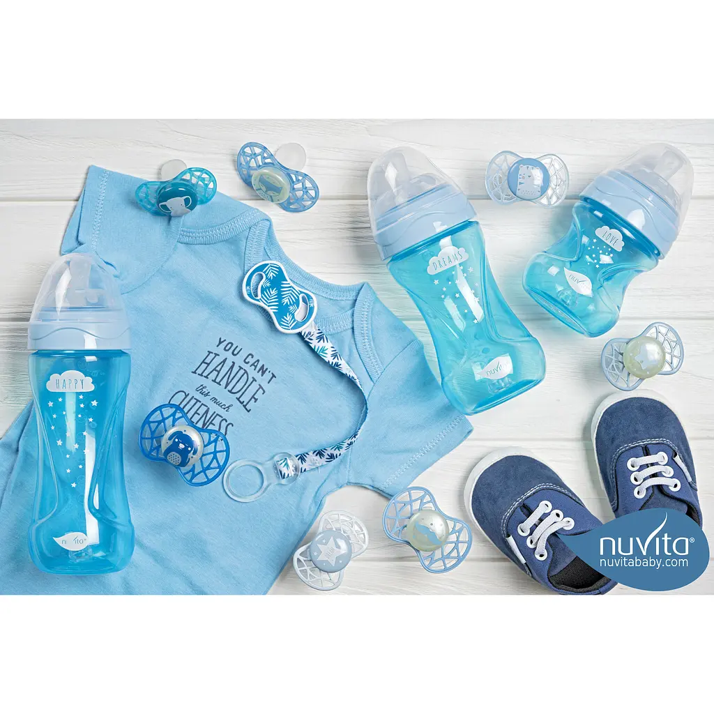 Бутылочка для кормления Nuvita Mimic Cool, антиколиковая, 250 мл, голубой (NV6032SKY) - фото 12
