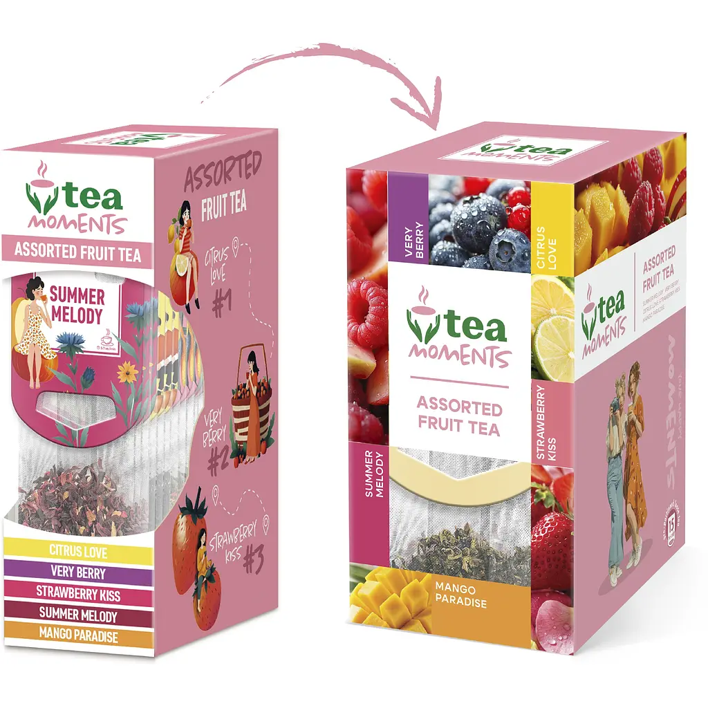 Чай Tea Moments Assorted Fruit Tea кадди-пакет 34.2 г 15 пакетиков - фото 2