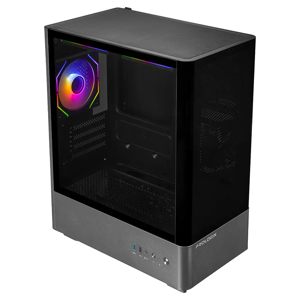 Корпус Prologix Lumi GM-01AB Glass Black - фото 3