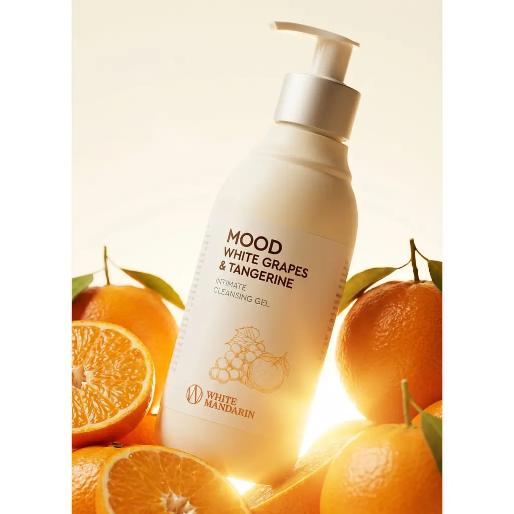 Гель для інтимної гігієни Білий виноград Мандарин Mood WHITE GRAPES & TANGERINE White Mandarin 280 мл - фото 5