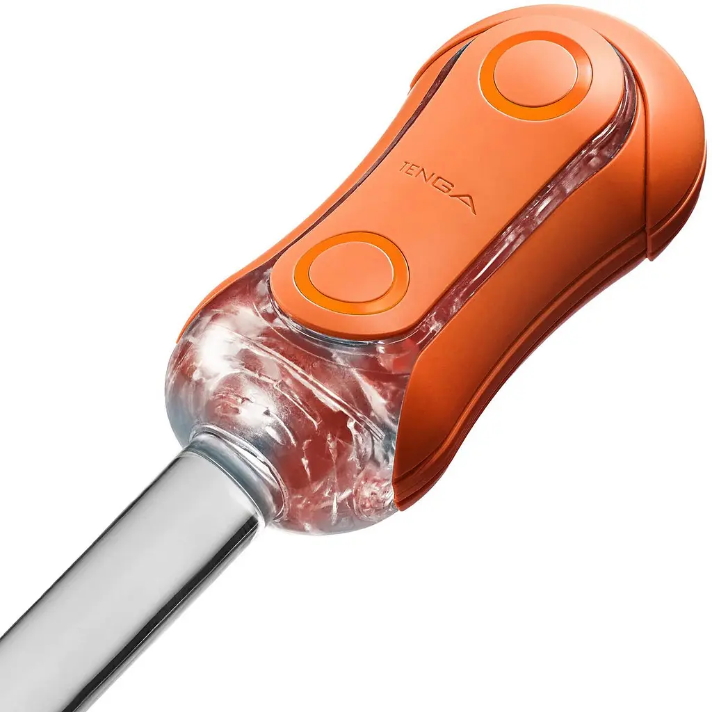Мастурбатор Tenga Flip Orb - Sunset Orange, з можливістю зміни тиску та стимулювальними кульками всередині - фото 10