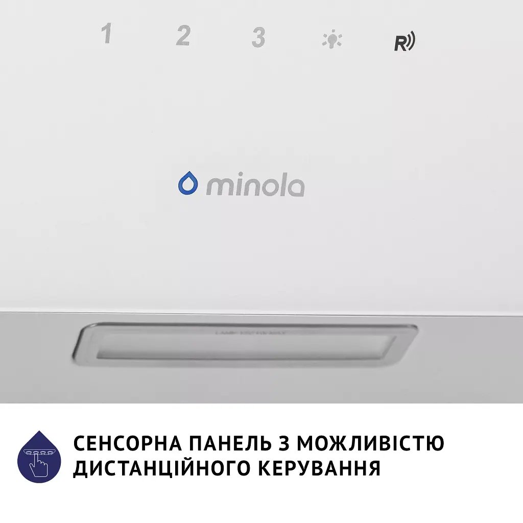 Витяжка декоративна похила Minola HVS 6224 WH 700 LED - фото 9