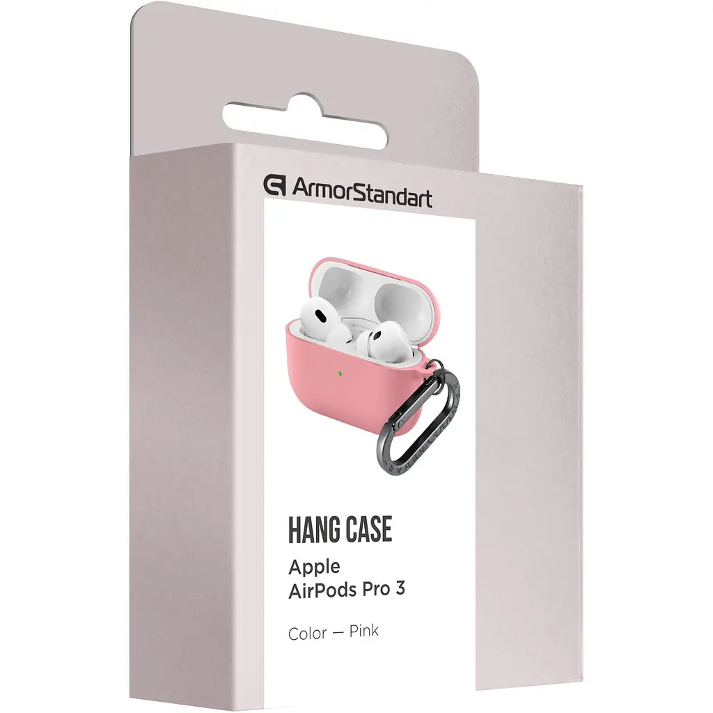 Чехол ArmorStandart Hang Case для Apple AirPods Pro 3 Pink (ARM88280) [149502] - фото 3
