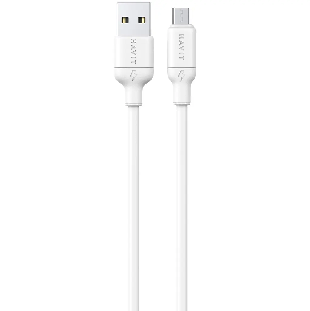 Кабель USB - Micro USB Havit CB678 3A 1 м силіконовий білий (HV-CB678-WH) - фото 3