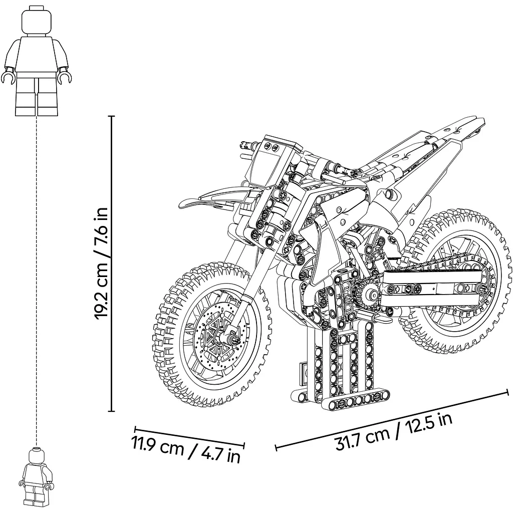 Конструктор LEGO Technic Мотоцикл Ducati Desmo450 MX Factory 457 ел. (42238) - фото 16