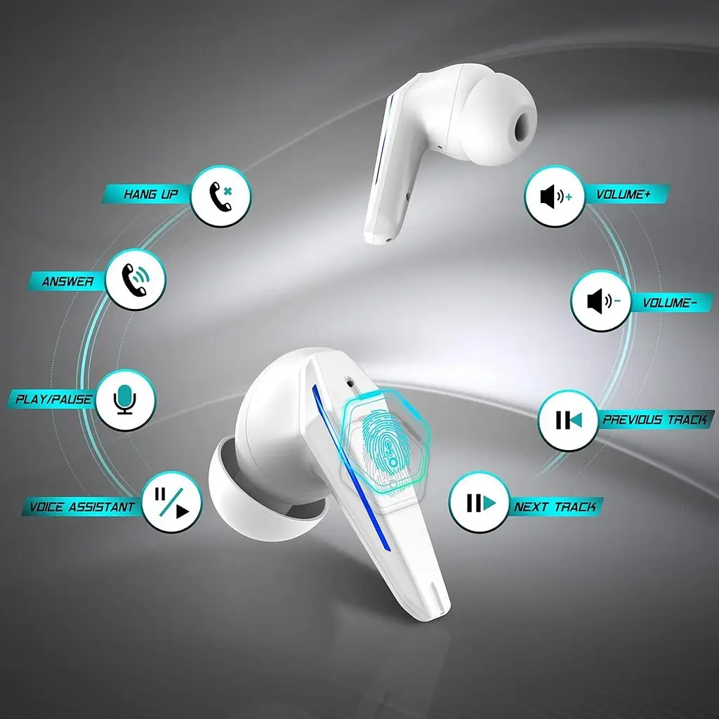 Беспроводные игровые наушники BX16 Gaming TWS белый - фото 5