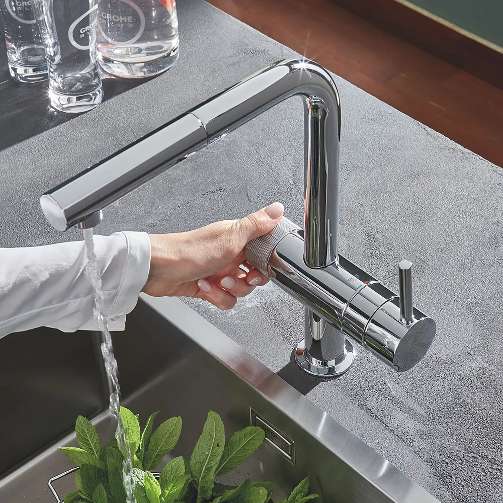 Змішувач для кухні з фільтром Grohe Blue Pure Minta 30382000, Хром - фото 8