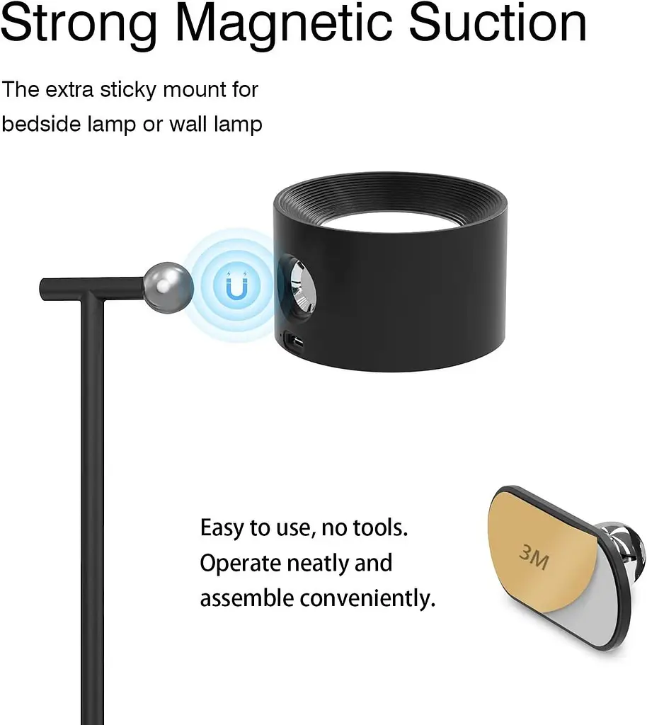 Настільна лампа Feallive, світлодіодна, акумуляторна, багатофункціональна, з сенсорним керуванням, регульованою яскравістю - фото 3