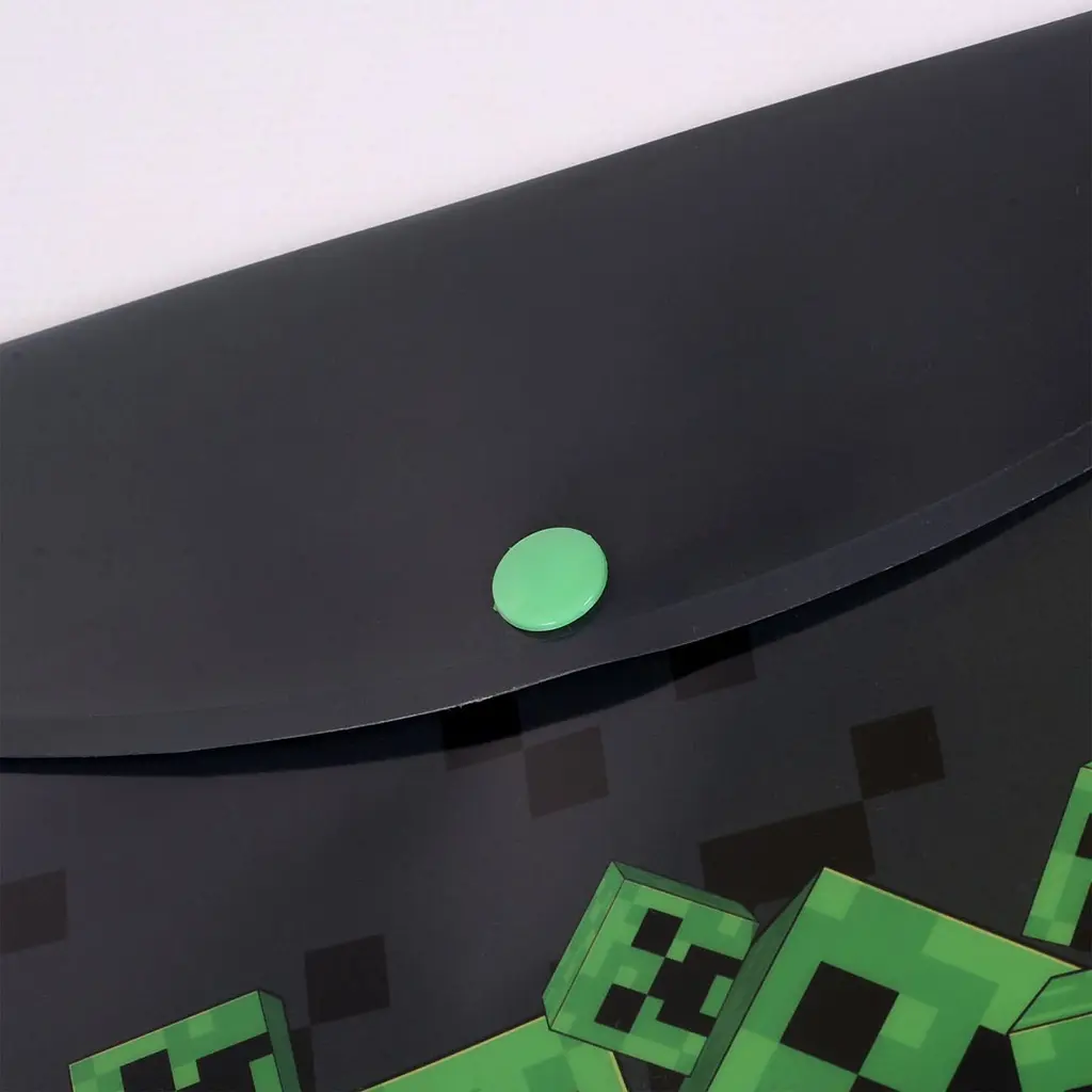 Папка-конверт Yes Minecraft Creepers B5 на кнопці (492000) - фото 2