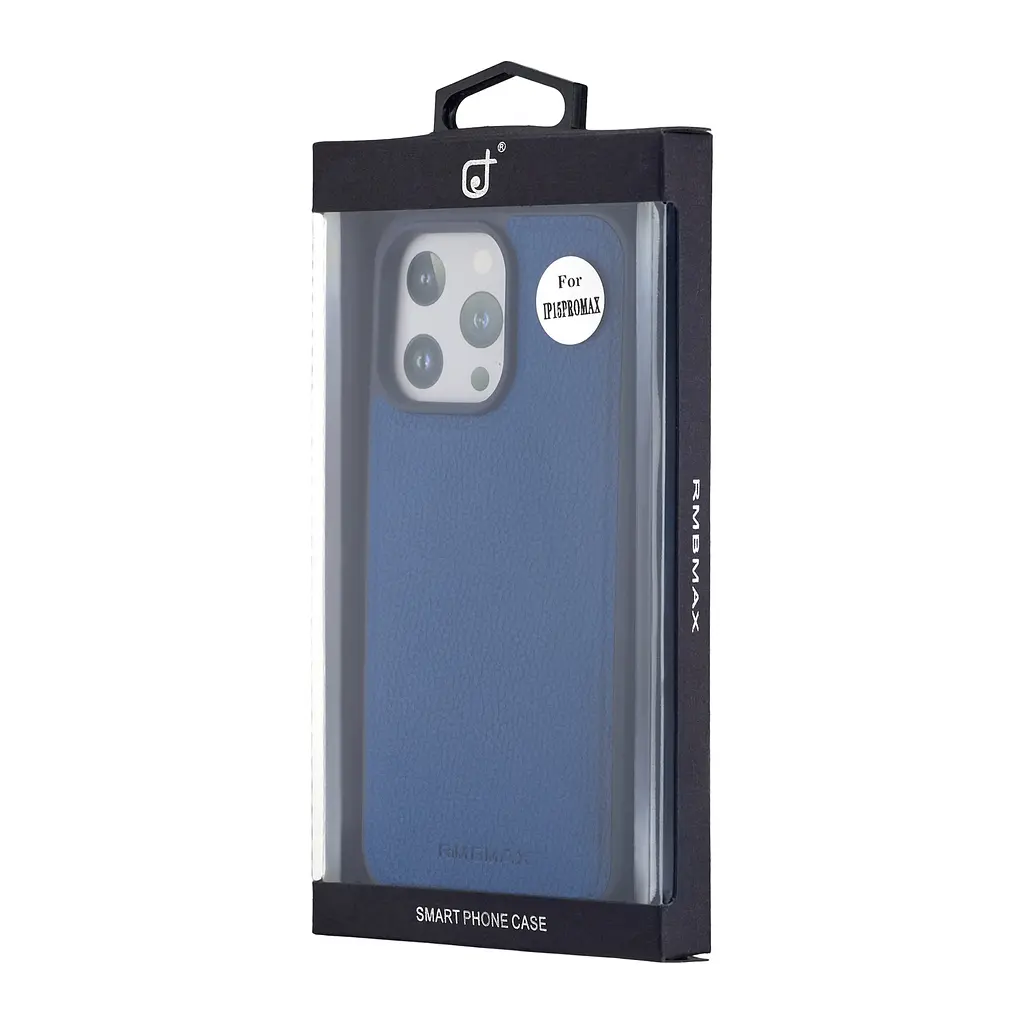 Чохол Jinduka Leather Case with MagSafe iPhone 15 Pro Max Deep Blue - фото 2