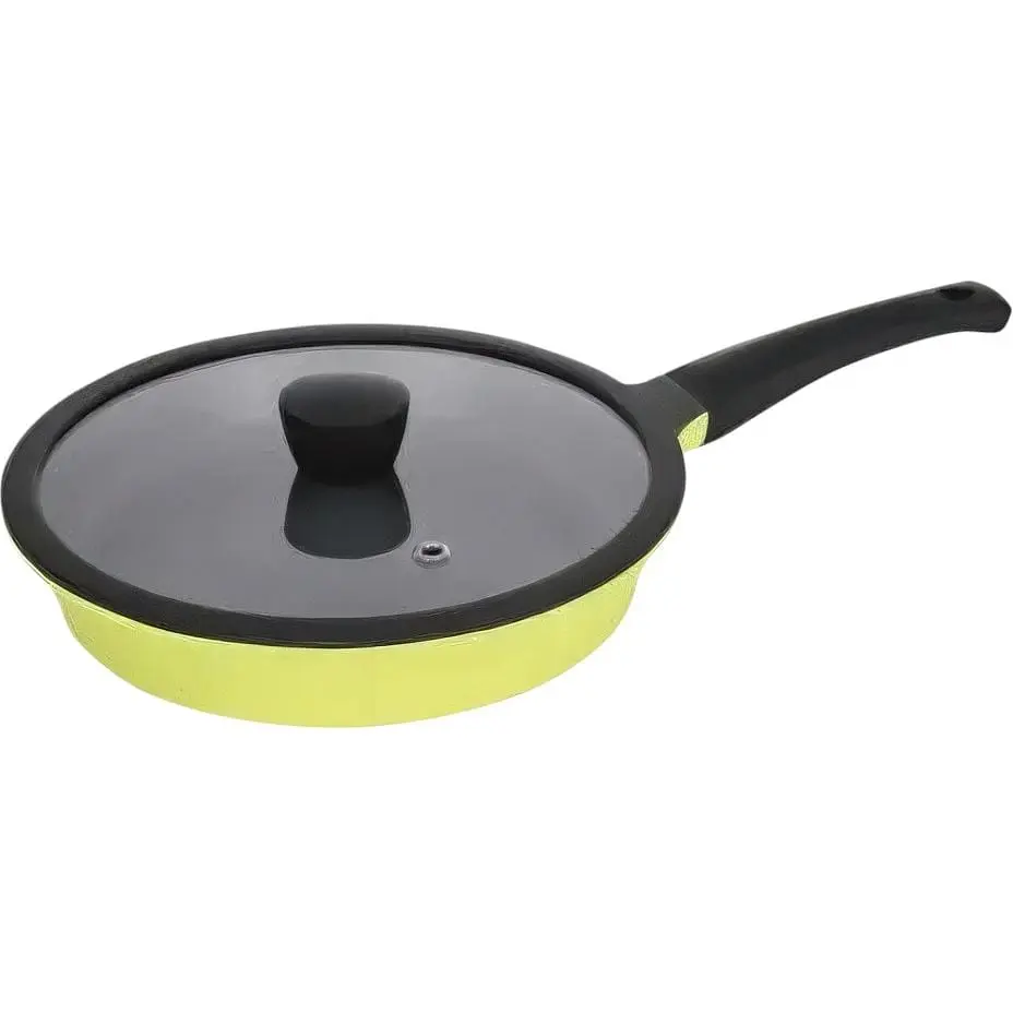 Сковорода глубокая Ringel Zitrone с крышкой 28 см желтая (6323423) - фото 2