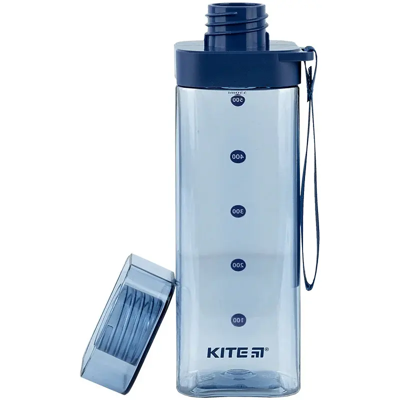 Бутылочка для воды Kite квадратная 550 мл голубая (K24-1209-1) - фото 3