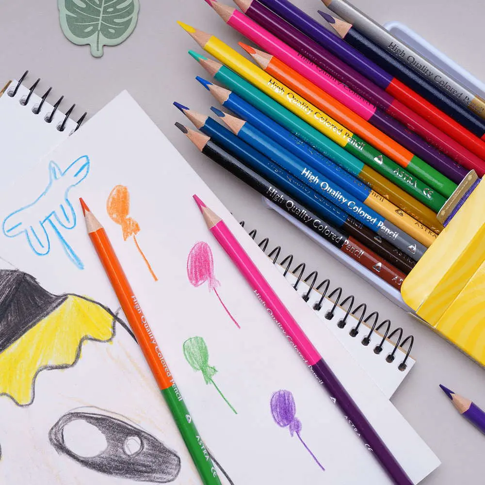 Олівці двосторонні Школярик з точилкою 24 кольори 12 шт. (312113001-UA) - фото 3