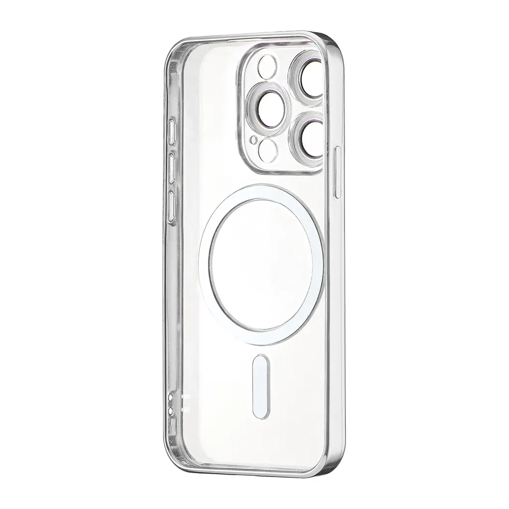 Чохол Ductil Metallic Edge with MagSafe (Protected Camera & Lens) iPhone 15 Pro Silver - фото 3