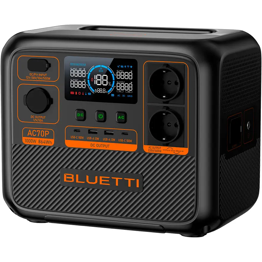 Зарядна станція BLUETTI AC70P 1000W [106003] - фото 4