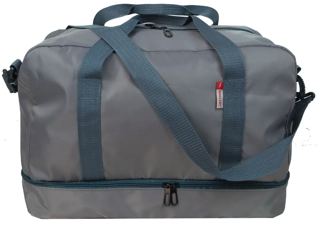 Дорожня сумка з відділом для взуття 40L Wallaby Сіра - фото 2