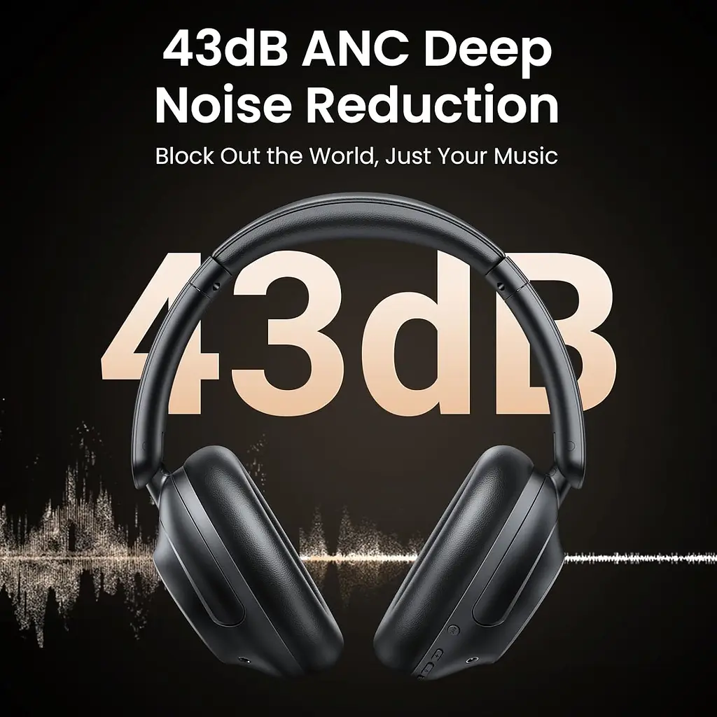 Навушники UGREEN HP202 HiTune Max5 Hybrid ANC Black - фото 2