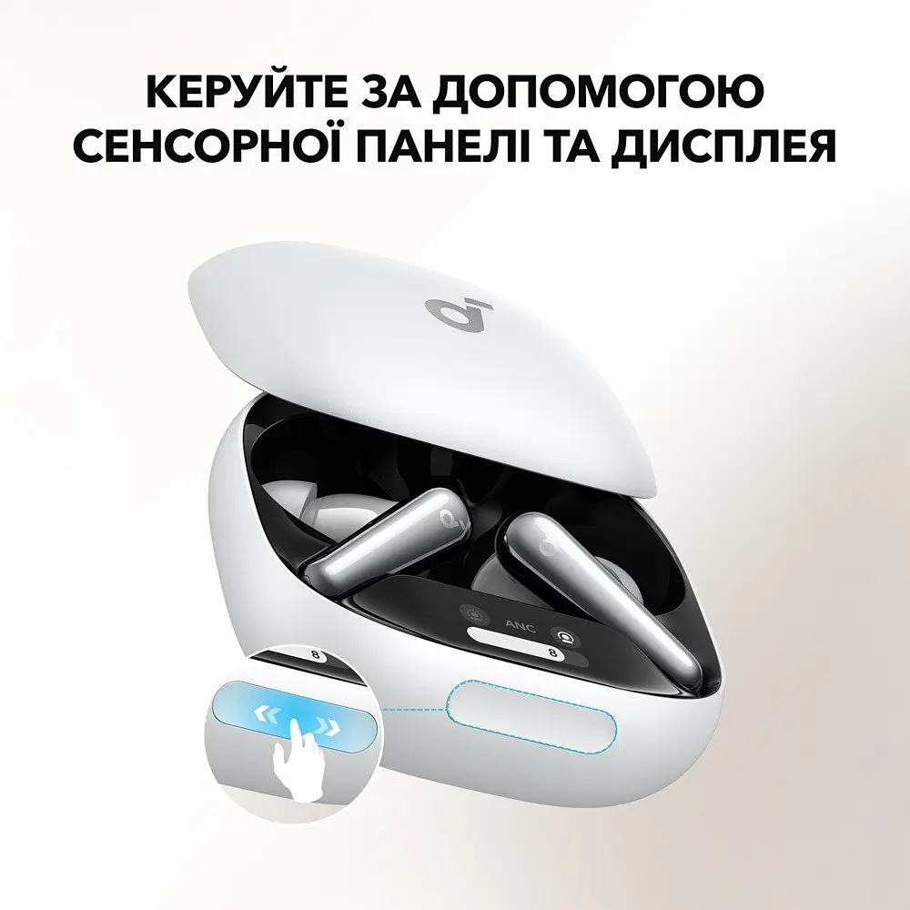 Навушники бездротові Anker SoundСore Liberty 4 Pro White matte (білі) A3954G21 - фото 9