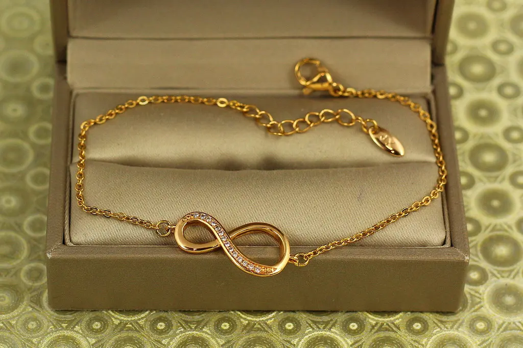 Браслет Xuping Jewelry Вісімка 17 см 11 мм золотистий