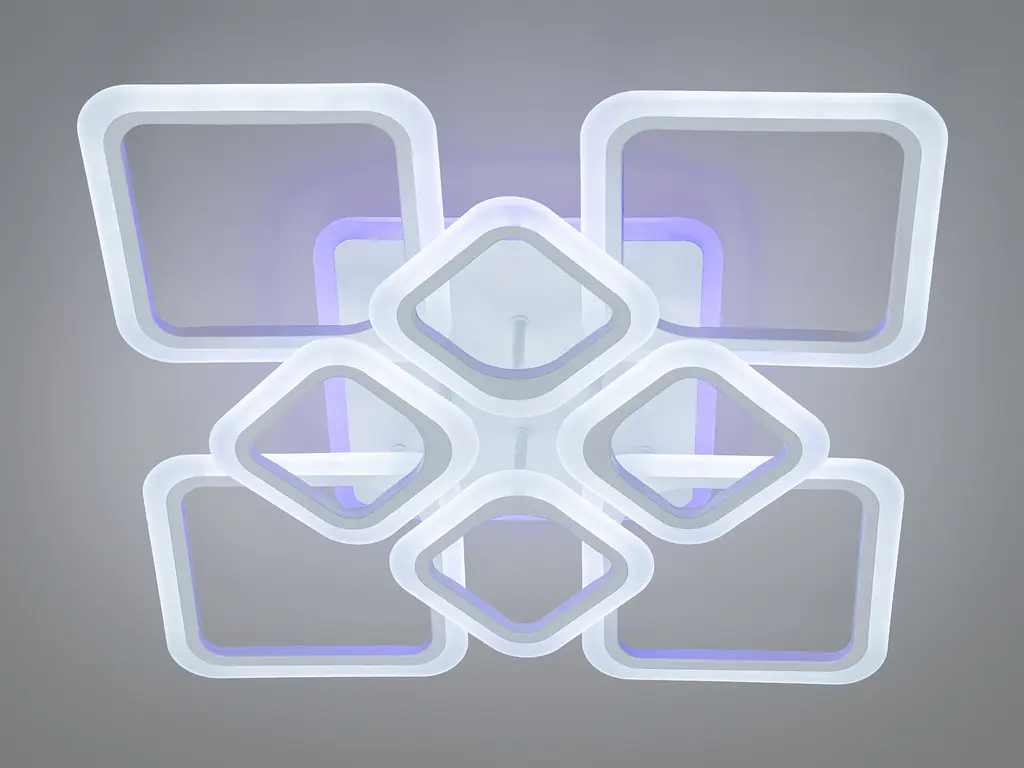 Светодиодная люстра смарт светильник с пультом, диммером, 145W, белая - фото 4