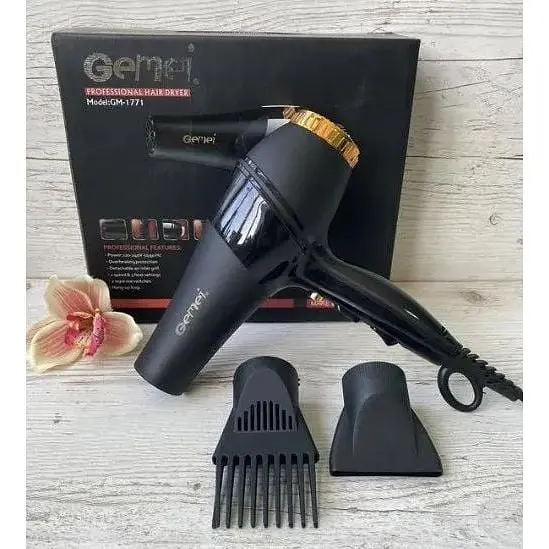 Фен для волосся Gemei GM-1771 з концентратором 2100 Вт - фото 2