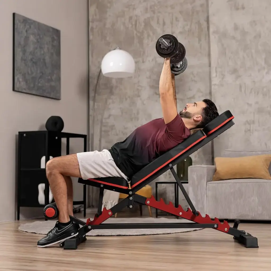 Скамья тренировочная Hop-Sport HS-2090HB с фиксатором для ног - фото 10