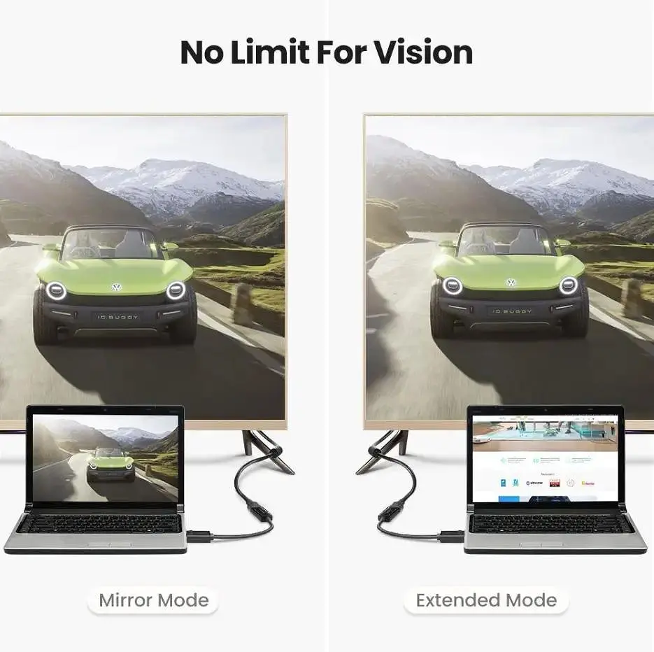 Конвертер Ugreen DisplayPort to HDMI 4K 60Hz 25 см Black (MM137) - фото 3